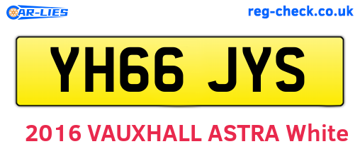 YH66JYS are the vehicle registration plates.