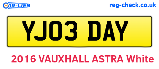 YJ03DAY are the vehicle registration plates.