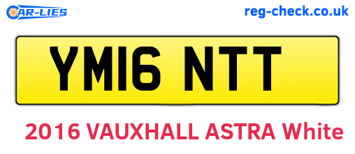 YM16NTT are the vehicle registration plates.