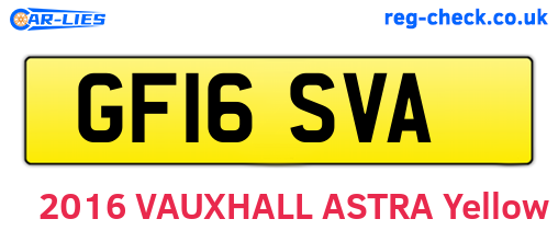 GF16SVA are the vehicle registration plates.