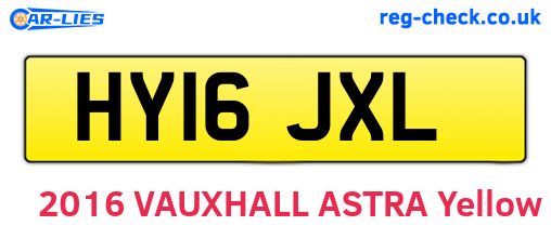 HY16JXL are the vehicle registration plates.