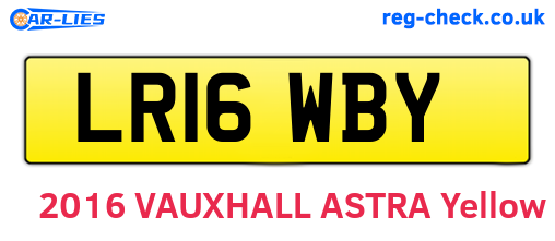 LR16WBY are the vehicle registration plates.
