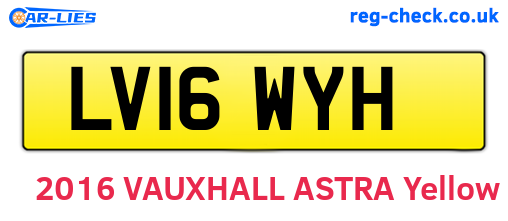 LV16WYH are the vehicle registration plates.