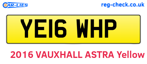 YE16WHP are the vehicle registration plates.