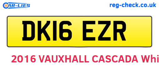 DK16EZR are the vehicle registration plates.