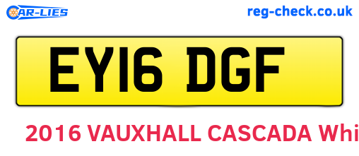EY16DGF are the vehicle registration plates.