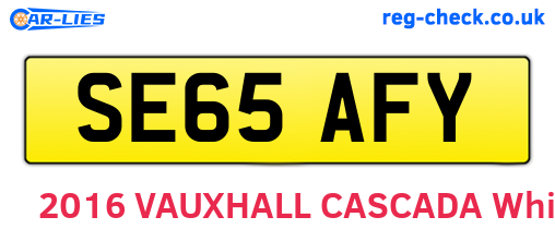 SE65AFY are the vehicle registration plates.