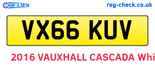 VX66KUV are the vehicle registration plates.