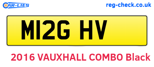 M12GHV are the vehicle registration plates.