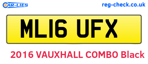 ML16UFX are the vehicle registration plates.