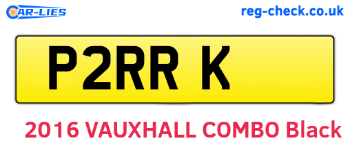 P2RRK are the vehicle registration plates.