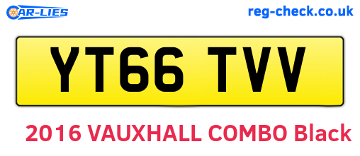 YT66TVV are the vehicle registration plates.