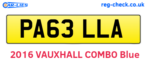 PA63LLA are the vehicle registration plates.