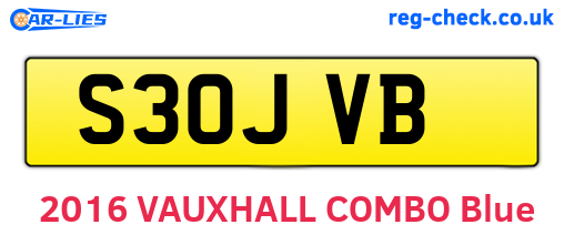 S30JVB are the vehicle registration plates.