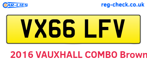 VX66LFV are the vehicle registration plates.