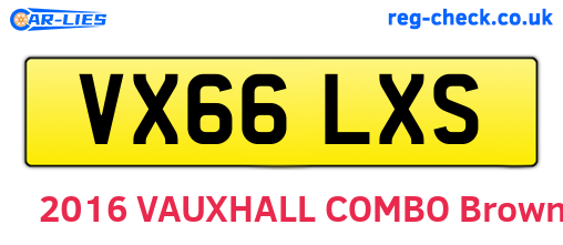 VX66LXS are the vehicle registration plates.