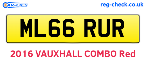 ML66RUR are the vehicle registration plates.