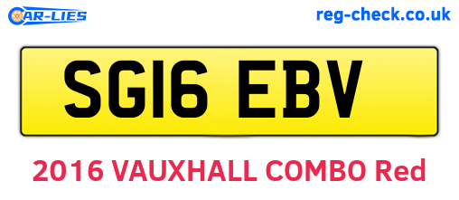 SG16EBV are the vehicle registration plates.