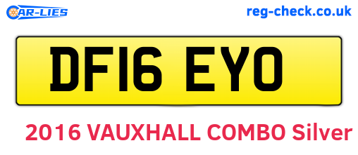 DF16EYO are the vehicle registration plates.