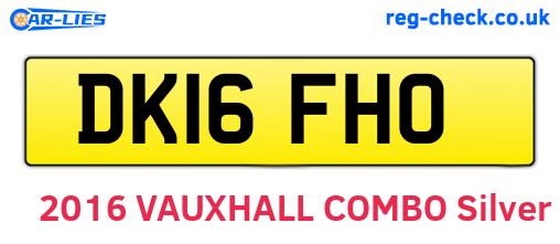 DK16FHO are the vehicle registration plates.