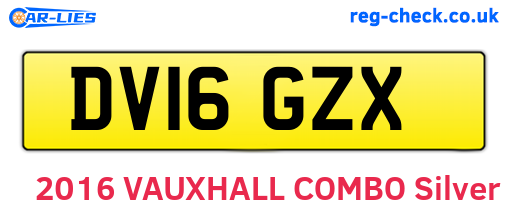DV16GZX are the vehicle registration plates.