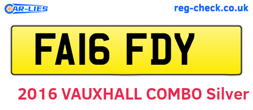 FA16FDY are the vehicle registration plates.