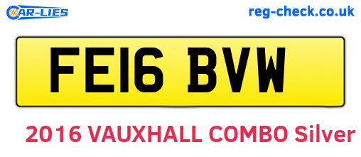 FE16BVW are the vehicle registration plates.