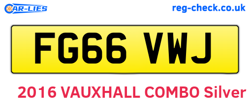 FG66VWJ are the vehicle registration plates.