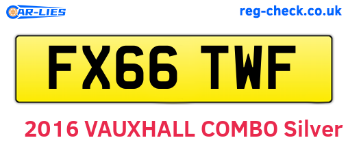 FX66TWF are the vehicle registration plates.