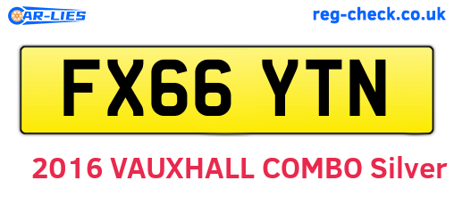 FX66YTN are the vehicle registration plates.