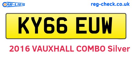 KY66EUW are the vehicle registration plates.