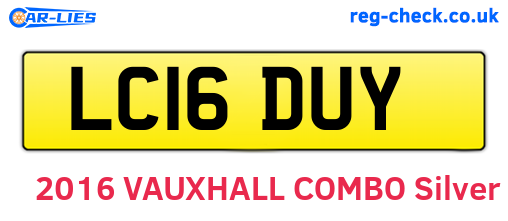 LC16DUY are the vehicle registration plates.