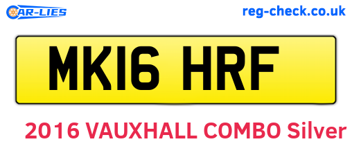 MK16HRF are the vehicle registration plates.