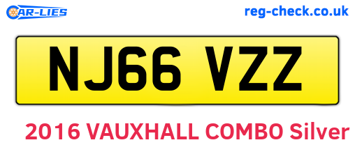 NJ66VZZ are the vehicle registration plates.