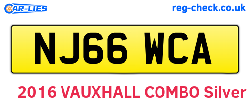 NJ66WCA are the vehicle registration plates.