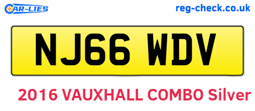 NJ66WDV are the vehicle registration plates.