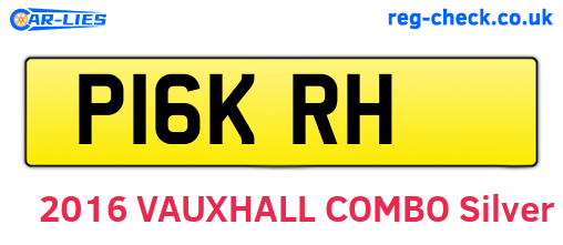 P16KRH are the vehicle registration plates.