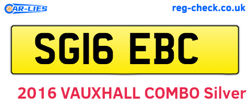 SG16EBC are the vehicle registration plates.
