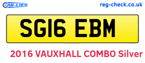 SG16EBM are the vehicle registration plates.
