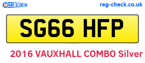 SG66HFP are the vehicle registration plates.