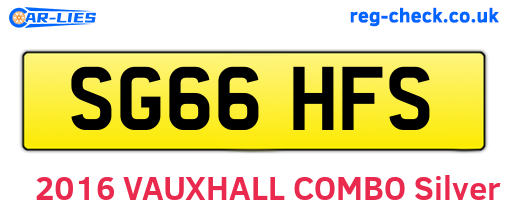SG66HFS are the vehicle registration plates.