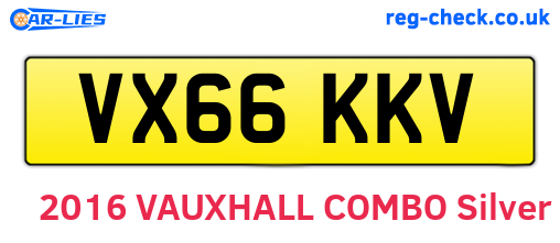 VX66KKV are the vehicle registration plates.