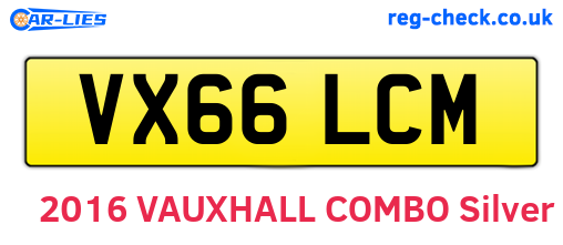 VX66LCM are the vehicle registration plates.
