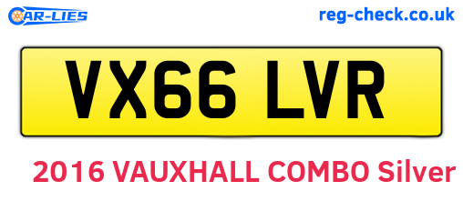 VX66LVR are the vehicle registration plates.