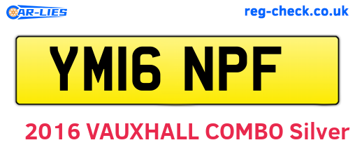 YM16NPF are the vehicle registration plates.