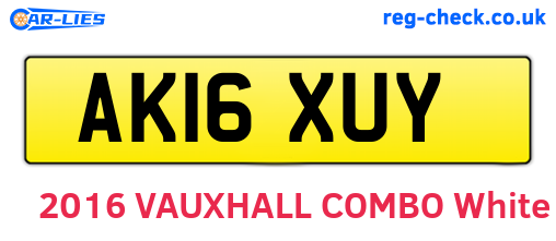 AK16XUY are the vehicle registration plates.