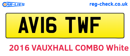 AV16TWF are the vehicle registration plates.