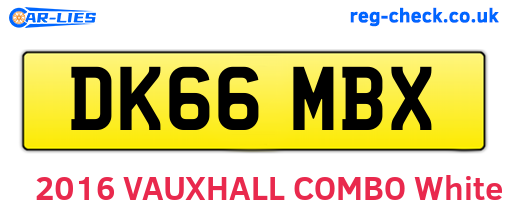 DK66MBX are the vehicle registration plates.