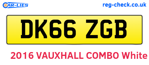 DK66ZGB are the vehicle registration plates.