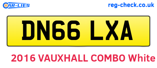 DN66LXA are the vehicle registration plates.